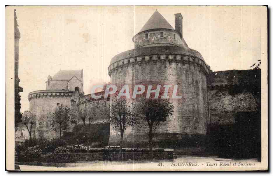Fougères - Tours Raoul e Surienne — editore G. Artaud, Nantes, n°31
