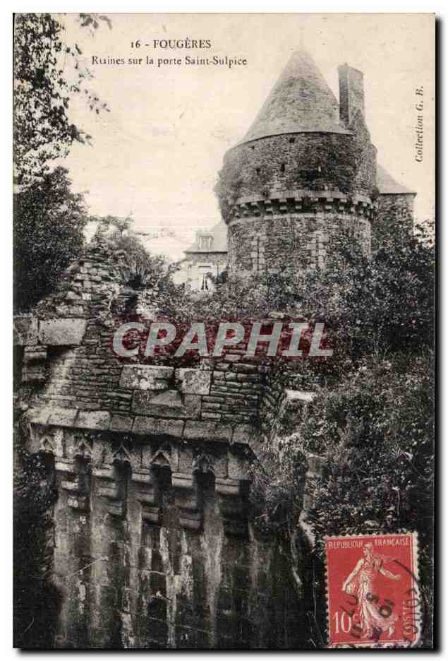 Fougères — Ruinen an der Porte Saint-Sulpice — Sammlung G. B.