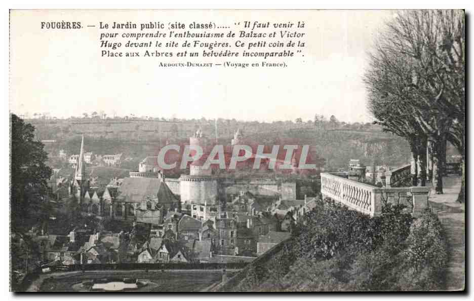 Fougères — Le Jardin public (site classé) — Ardouin-Dumazet
