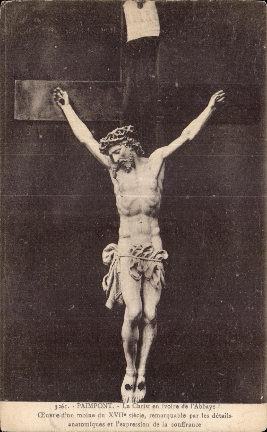 Le Christ en ivoire de l'Abbaye de Paimpont — œuvre d'un moine du XVIIe siècle — Laurent-Nel, Bénnes-Le Coululier