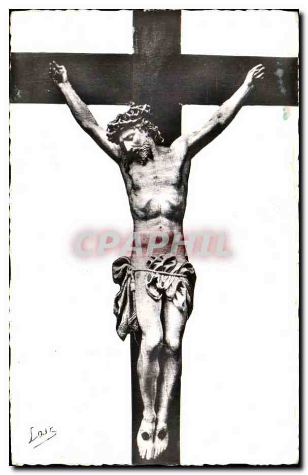 Christ en croix — statue en ivoire du XVIIe siècle — Éd. P. Mesny, Rennes