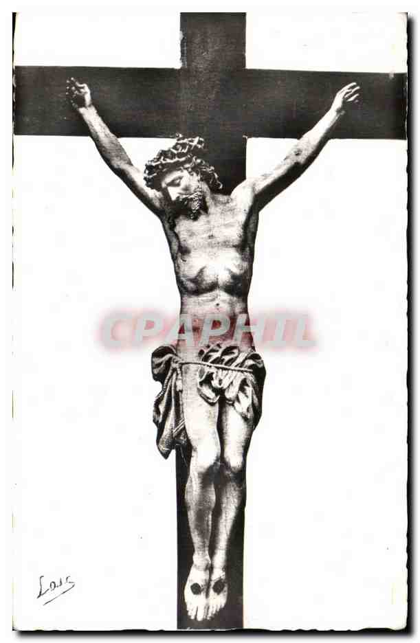 Christ en croix — statue en ivoire de l'Abbaye de Paimpont — éditeur P. Mesny, 27, avenue du Mail, Rennes - Anverso