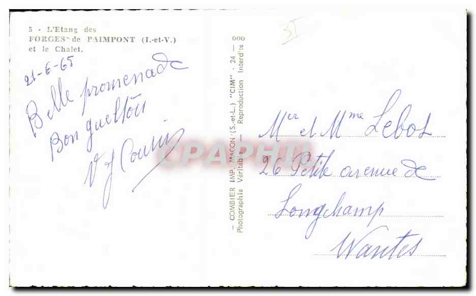 L'Étang des Forges de Paimpont (Ille-et-Vilaine) — le Chalet — éditeur CIM — Reverso