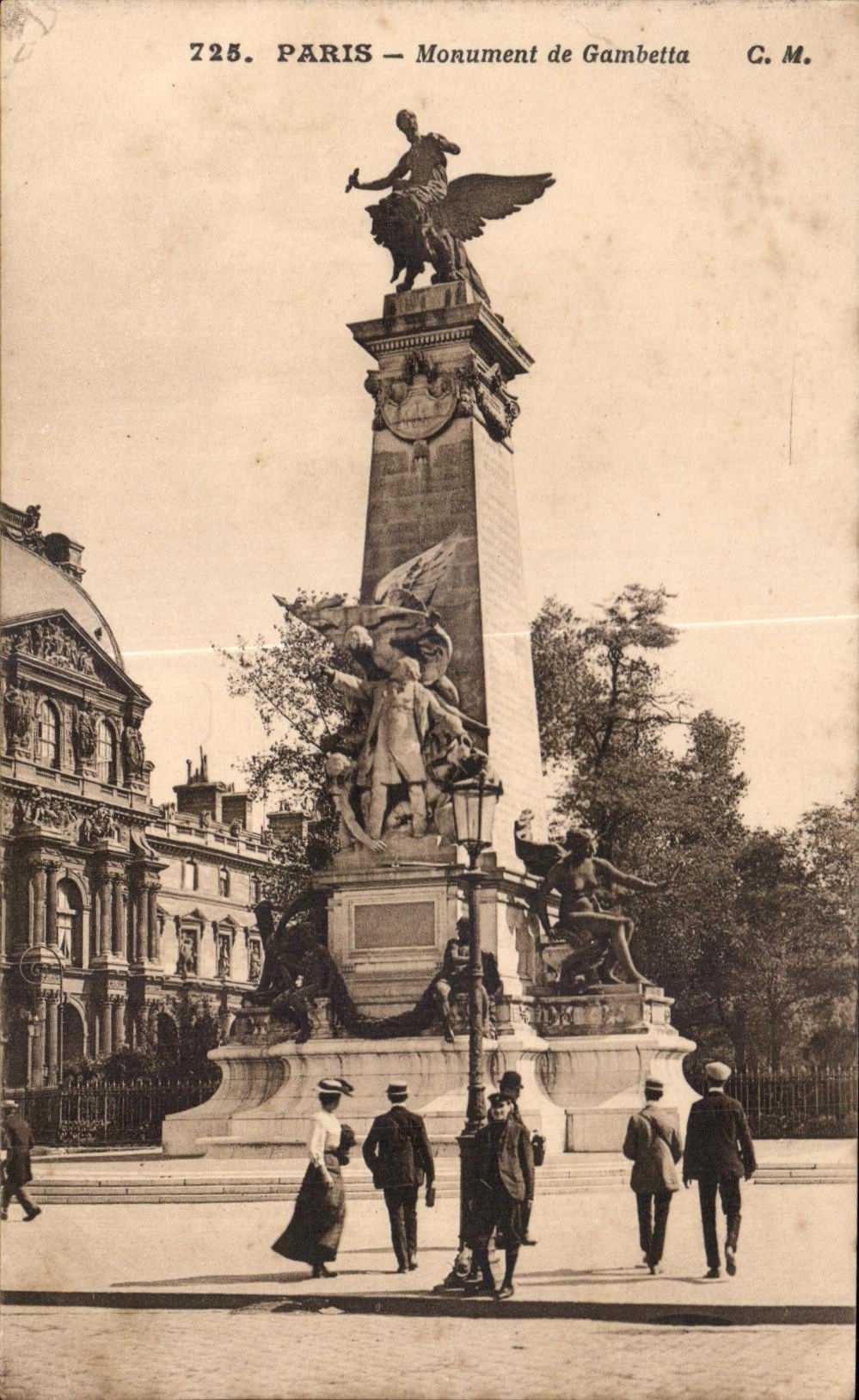 CPA Monument de Gambetta Paris 