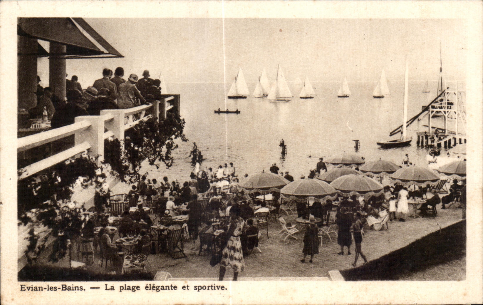 CPA Evian les Bains la Plage elegante et sportive