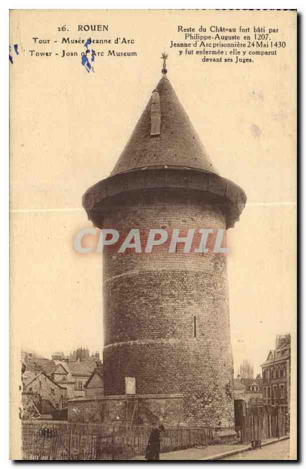 CPA Rouen Reste du Chateau fort bati pae Philippe Auguste