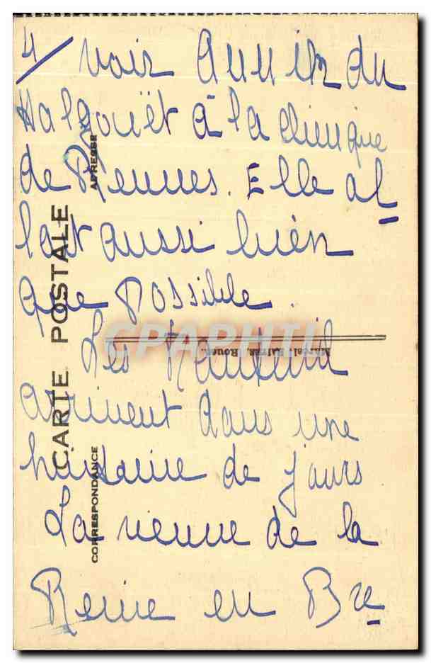CPA Rouen Reste du Chateau fort bati pae Philippe Auguste — Rückseite