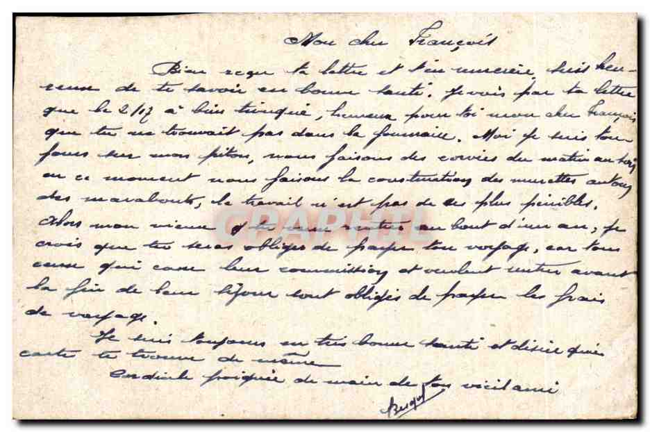 CPA Turquie Turkey Vieux serail — Verso