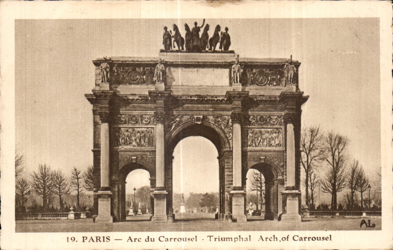 CPA Paris Arc du Carrousel Louvre
