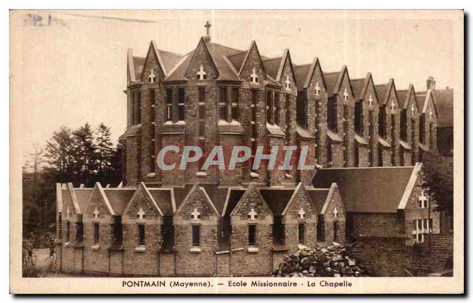 CPA Pontmain (Mayenne) Ecole Missionnaire La Chapelle