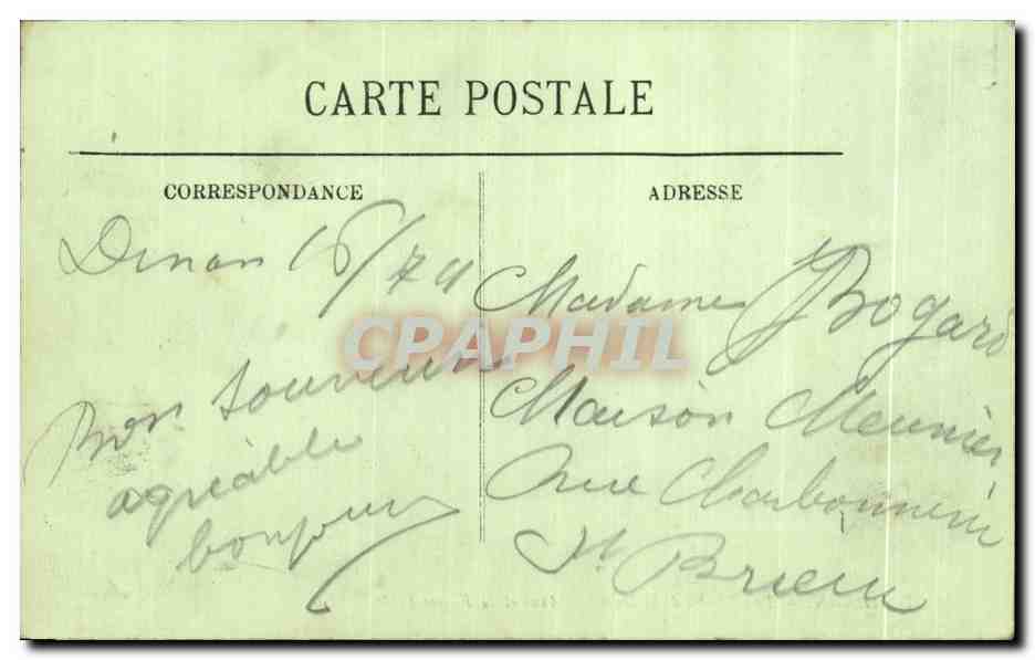 CPA Dinan Le Chateau de la Duchesse Anne et la Fausse porte — Rückseite