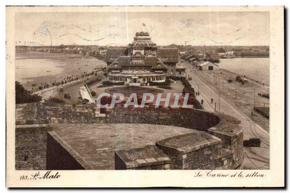St-Malo — Le Casino et le sillon — CPAPHIL