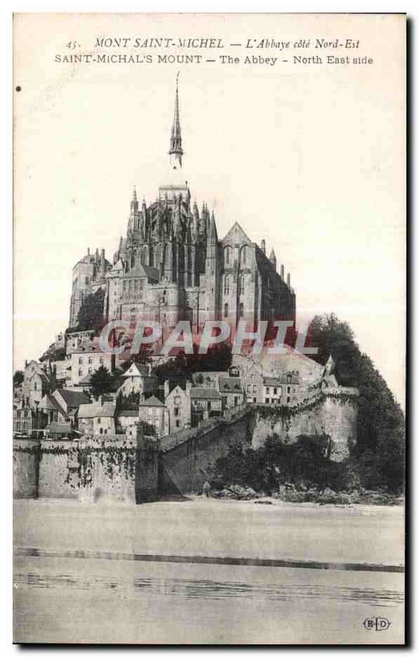 CPA Mont Saint Michel L Abbaye cote Nord Est Saint Michal S Mount The Abbey North East side