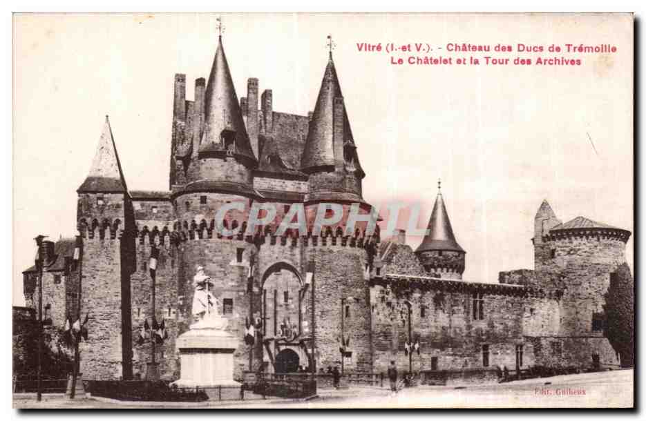 Vitré (Ille-et-Vilaine). - Schloss der Herzöge von Trémolles und die Turm der Archive — Verlag: P. Guilleux
