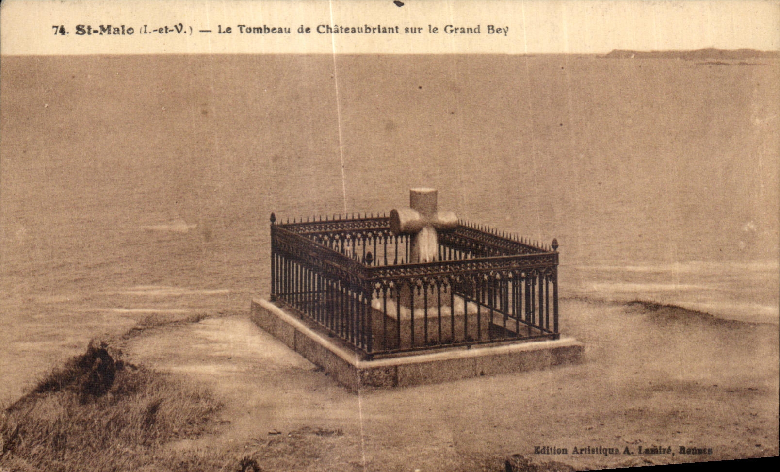 Le Tombeau de Châteaubriant sur le Grand Bey — St-Malo (Il.-et-V.) — Édition Artistique A. Lamiré, Rouen