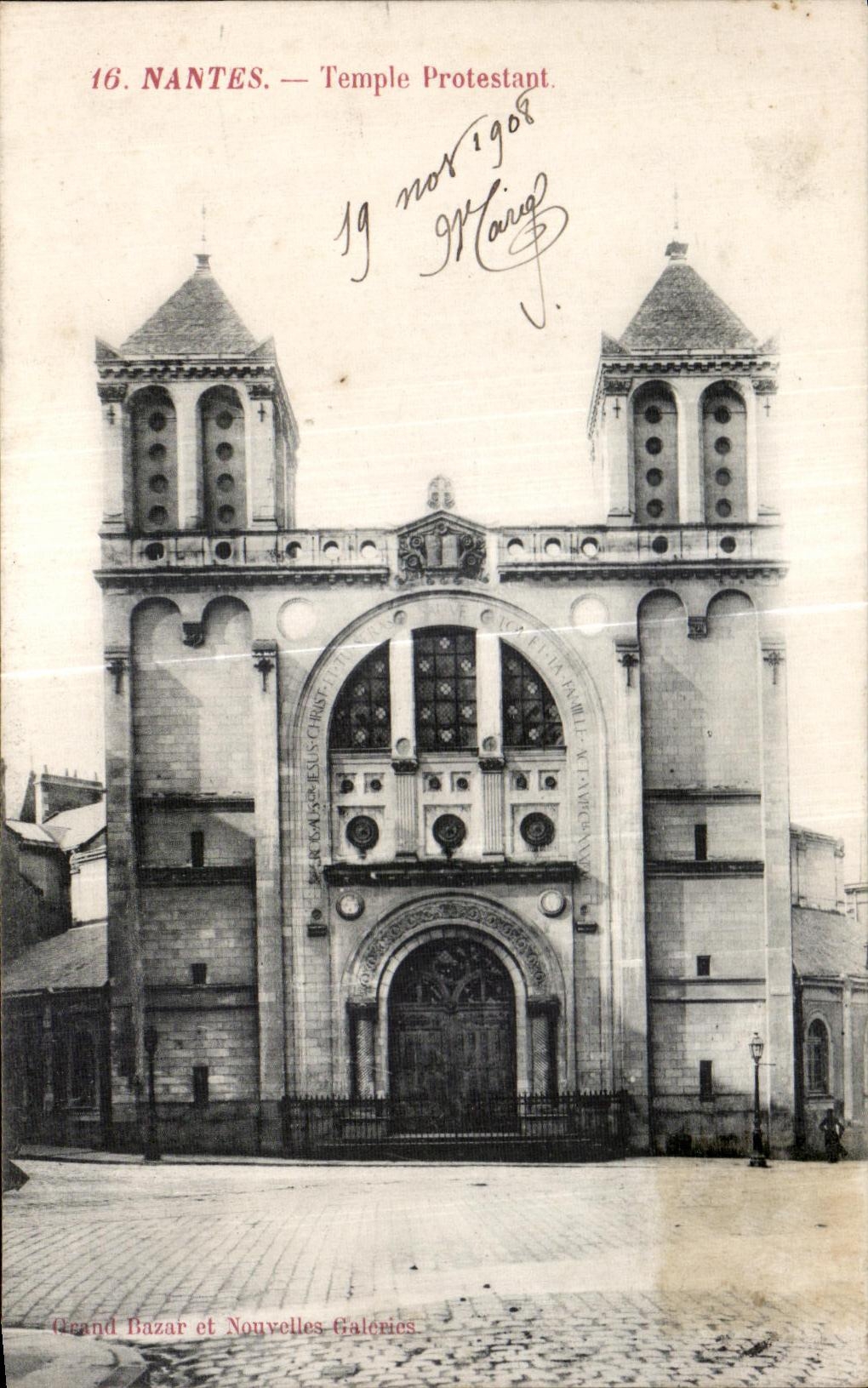 CPA Nantes Temple Protestant