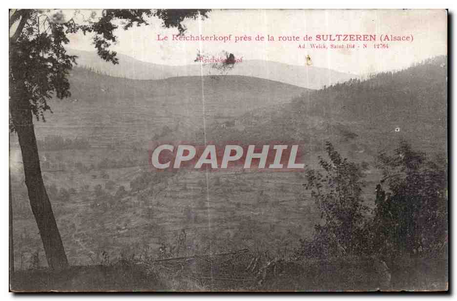 Le Reichakerkopf près de la route de SULTZEREN (Alsace) — Ad. Welck, Saint-Dié - N 12764