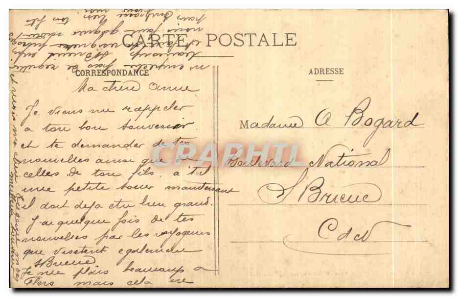 CPA Flers Grand Etang de I Hotel de Ville — Rückseite