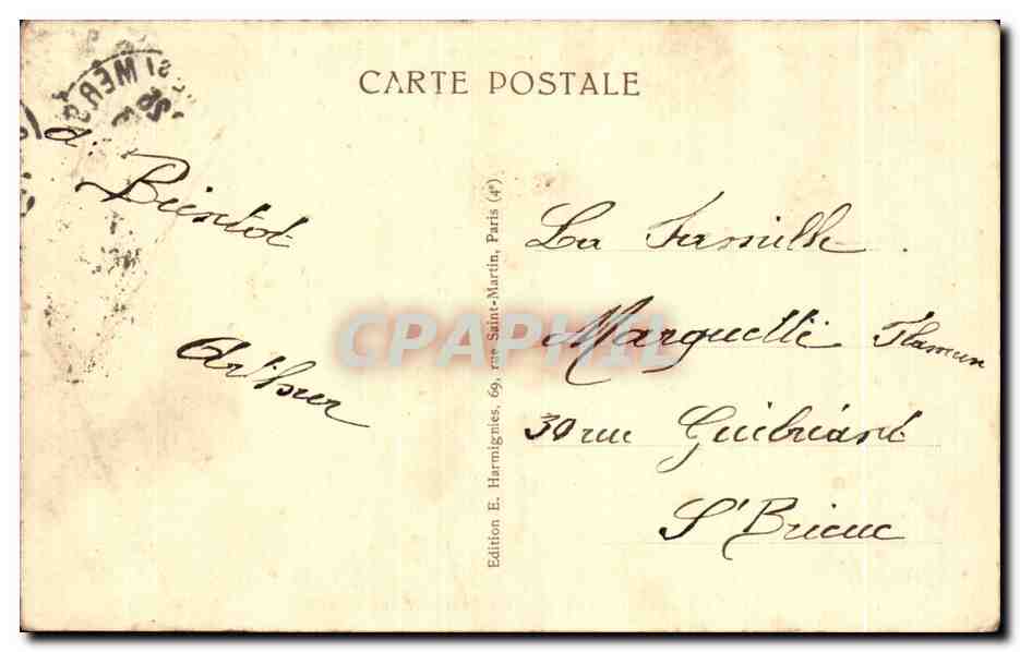Boulogne — Le Casino et les Jardins — Edition E. Harmignies, n°33 — Rückseite