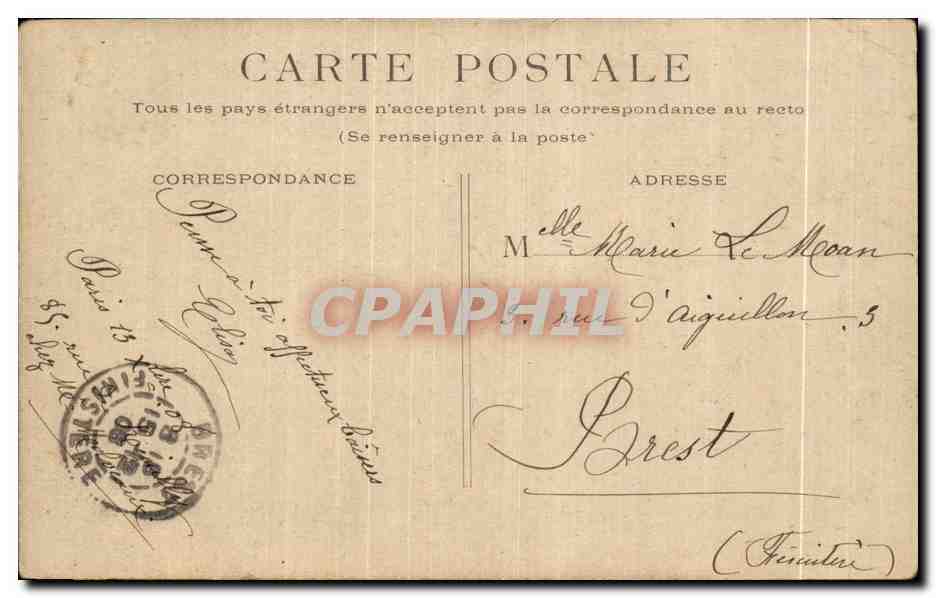 CPA Paris Sacre Coeur de Montmartre Le Funiculaire — Rückseite