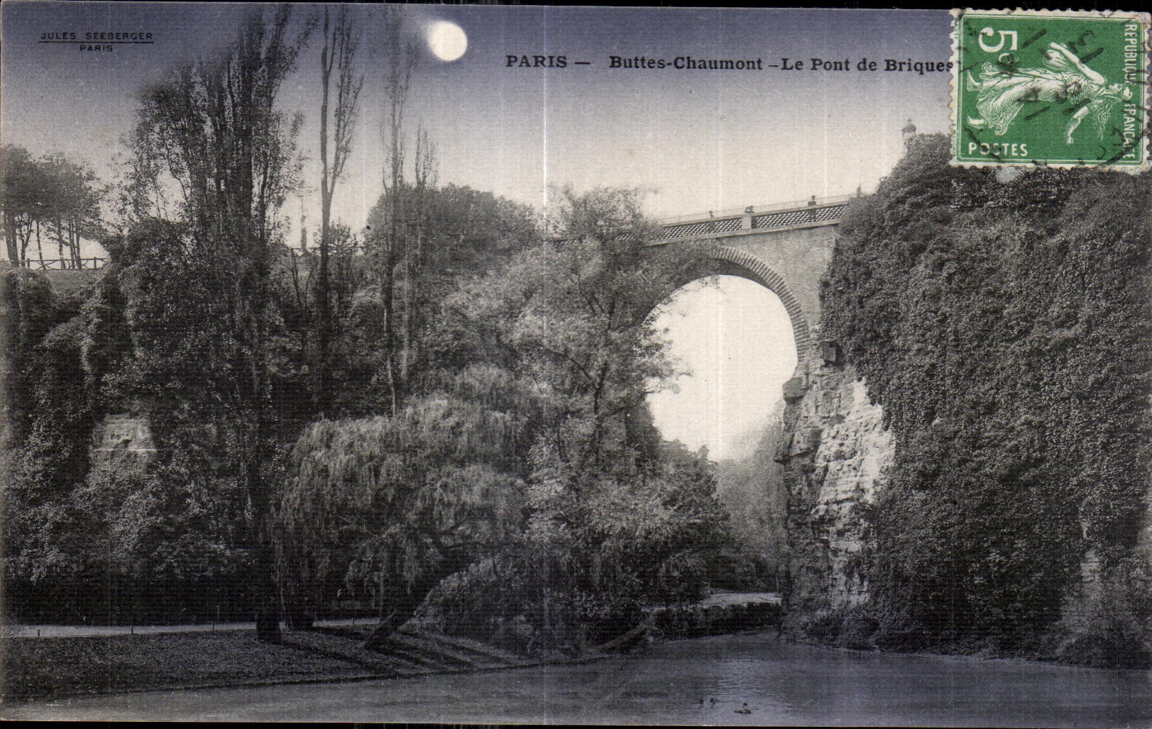 CPA Paris Buttes Chamout Le Pont de Briques