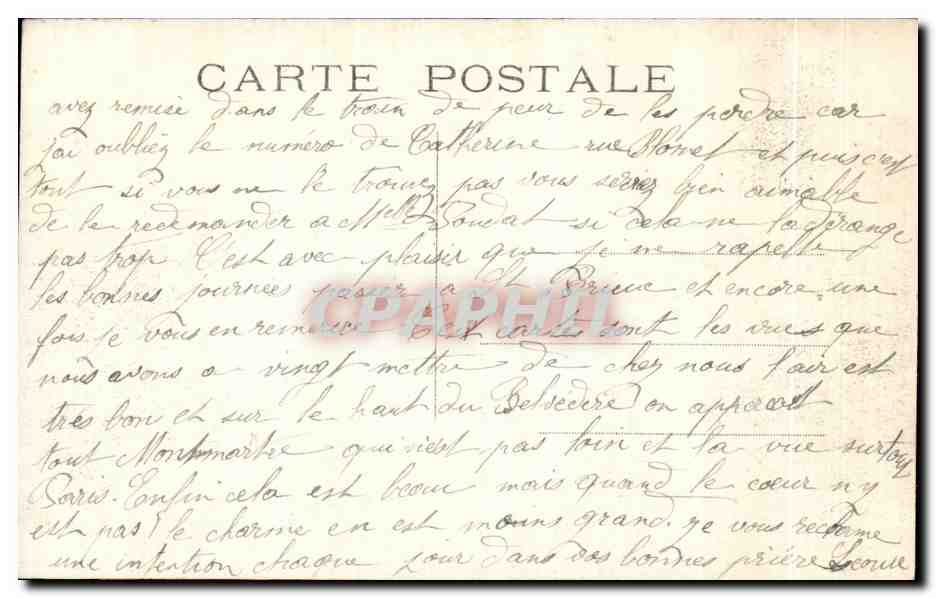CPA Paris Buttes Chamout Le Pont de Briques — Verso