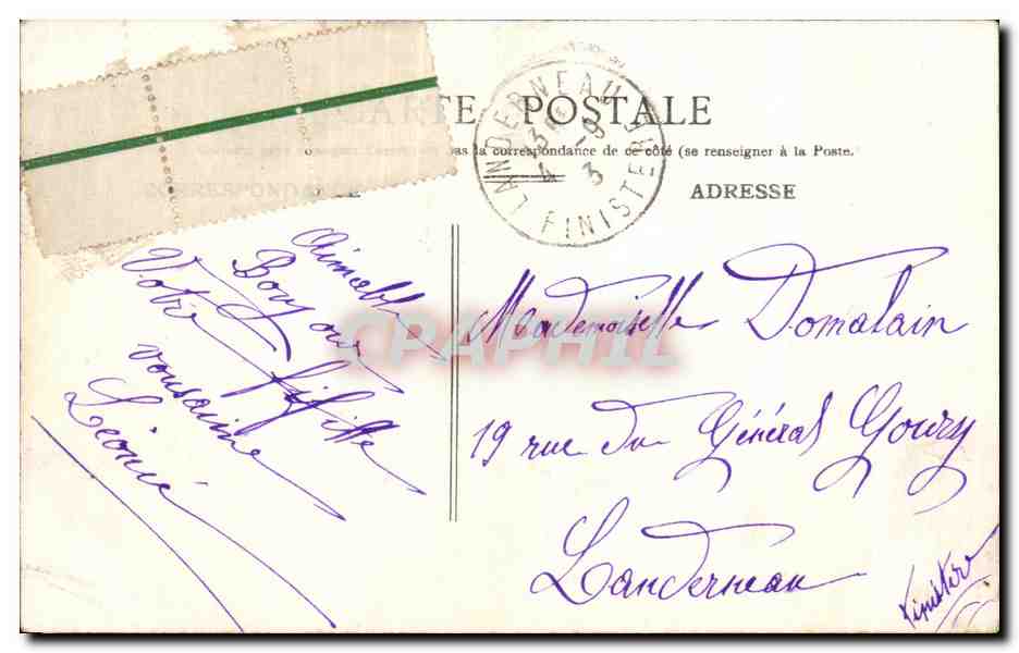 CPA Paris dans le Parc Mouceau — Rückseite