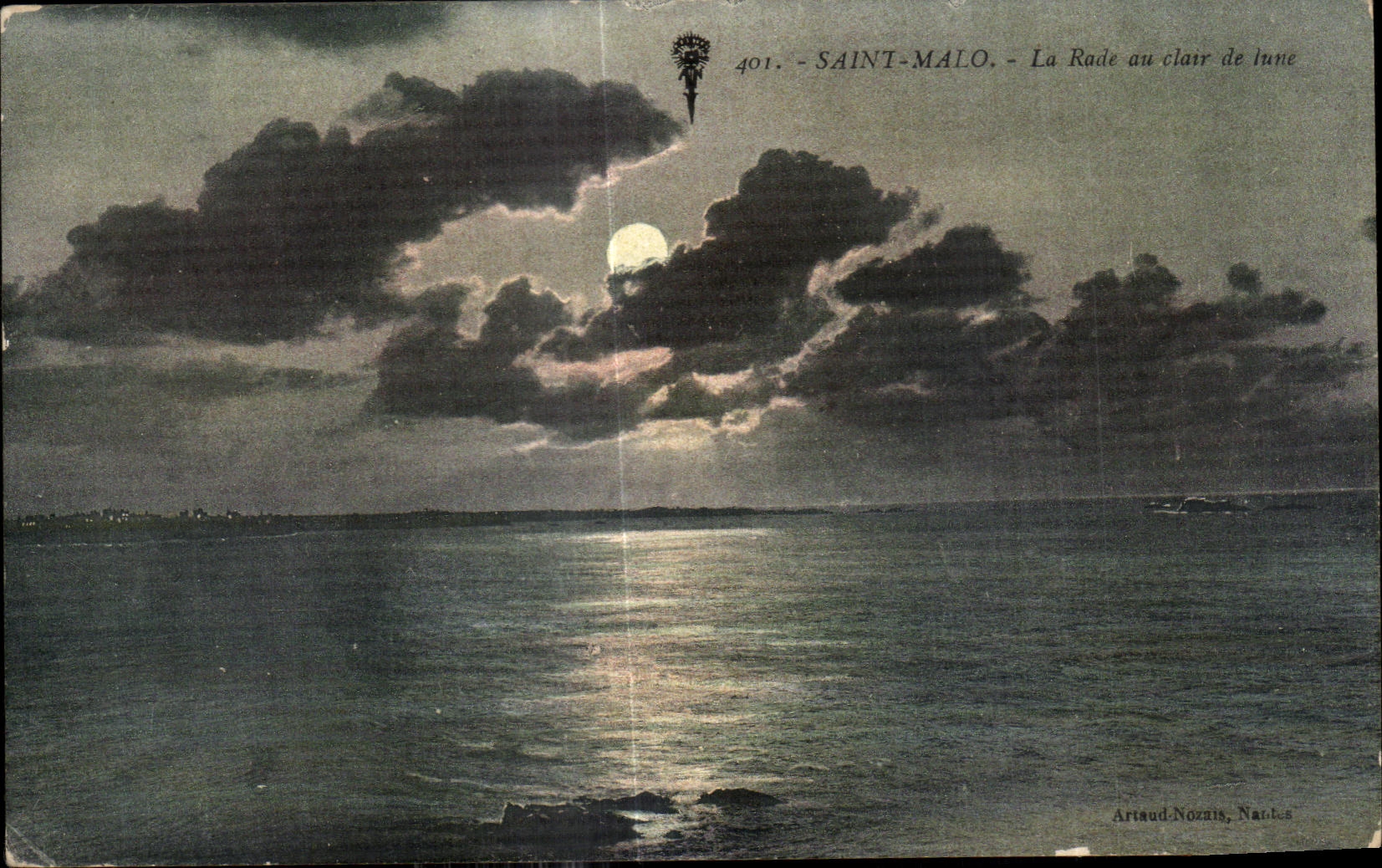 Saint-Malo — La Rade au clair de lune — Artaud-Nozais, Nantes