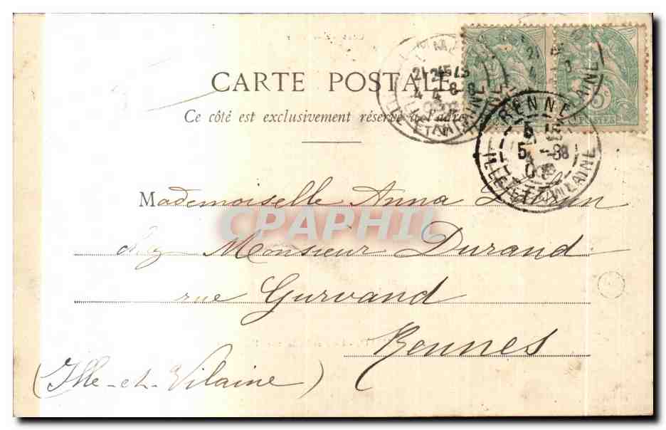 St-Malo — La Mar golpeando los Muros — Cote d’Emeraude, editor desconocido, n°82 — Reverso