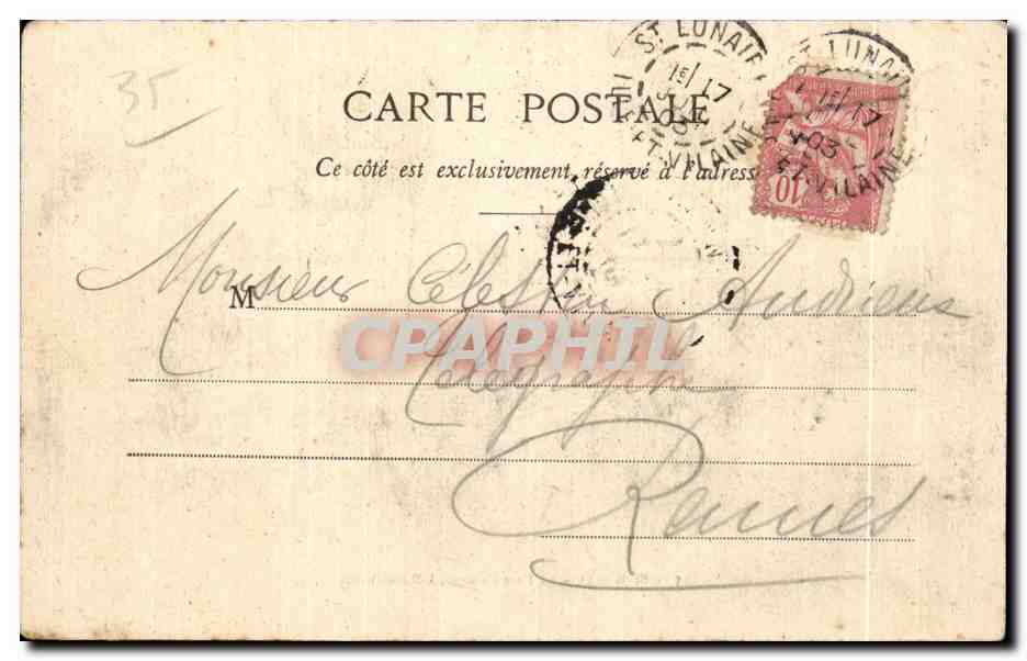 El Fuerte Nacional a marea alta — Costa d'Embraude — St-Malo — n°15 — Reverso