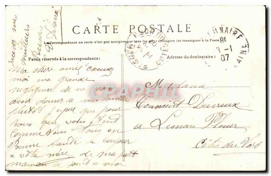 CPA Cote d Emeraude Saint Malo Le Tombeau de Chateaubriand — Rückseite