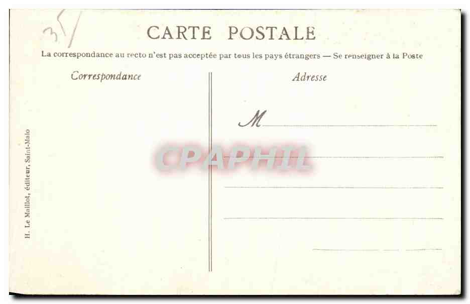 Côte d'Émeraude — Fort Lalatte, Der Bergfried — H. Le Nalliot, Verlag — Rückseite