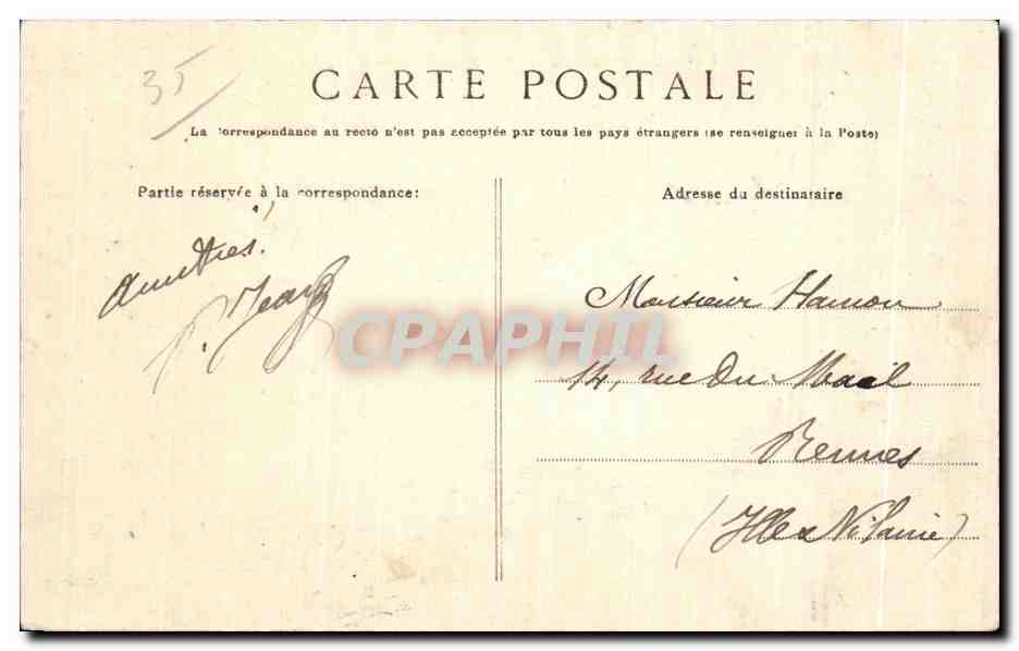 CPA St Malo Vue prise du Casino Train  — Rückseite