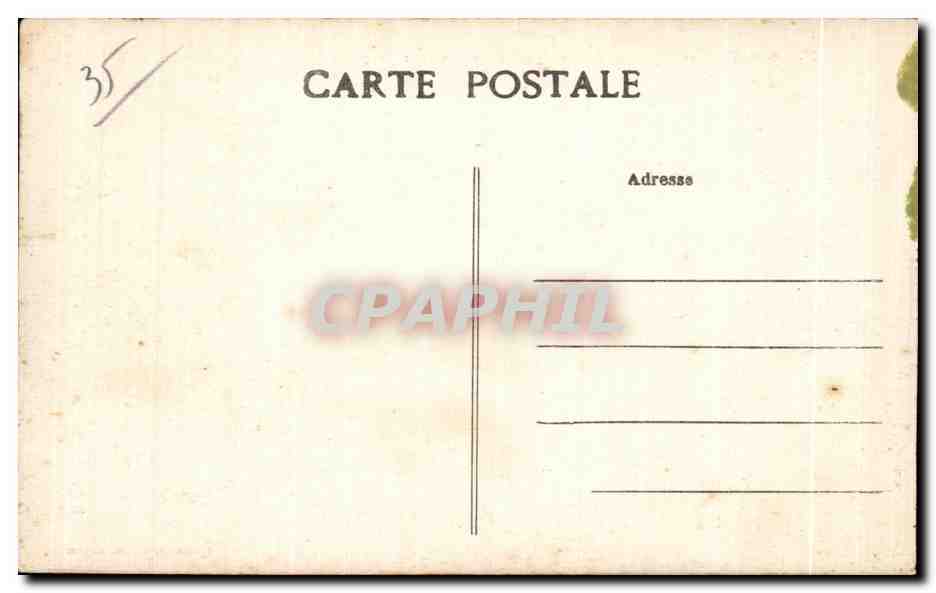 St-Malo (I.-et-V.) — La Tumba de Chateaubriant sobre el gran Bey — A. Lamire, editor, Rennes — Reverso