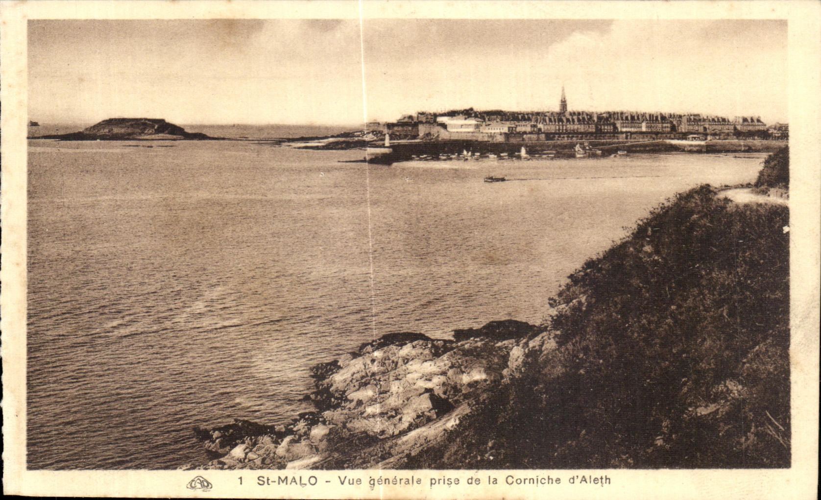St-Malo — Vue générale prise de la Corniche d'Aleth — Cie Almanesse des Arts Photographiques, Strasbourg
