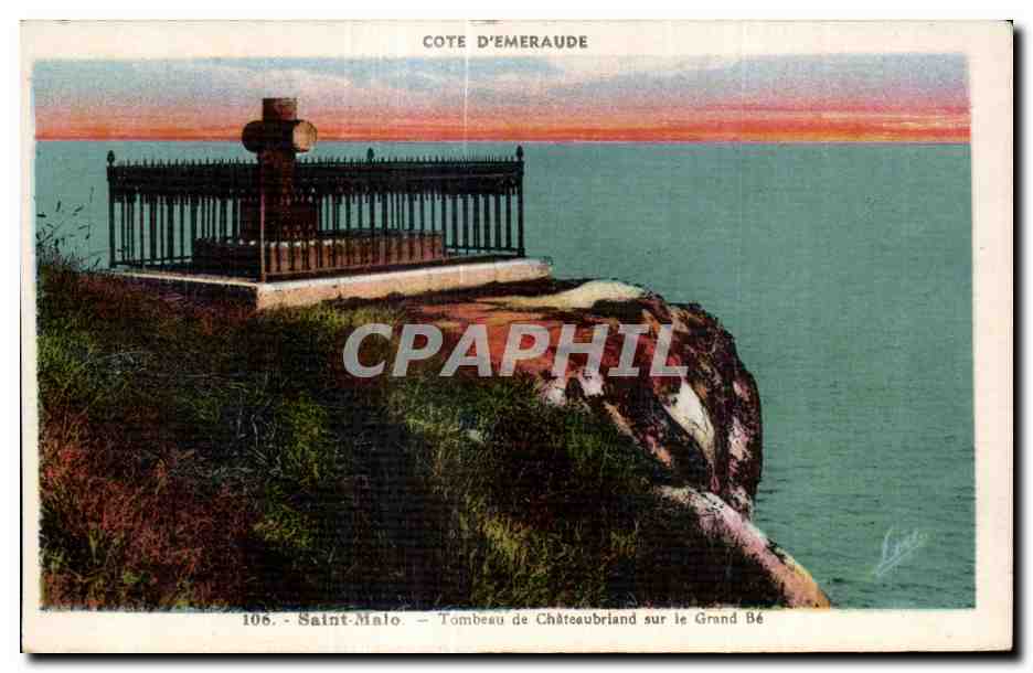Tumba de Châteaubriand en el Grand Bé — Saint-Malo — Costa de Emeraude