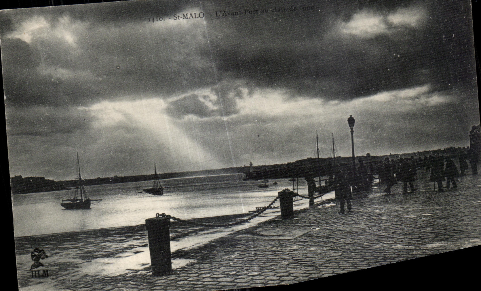 St-Malo - L'Avant-Port au clair de lune — H. Le Maillot, éditeur, n° 1410