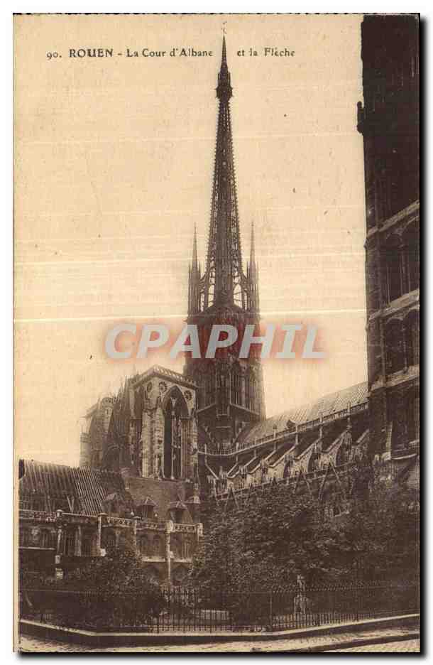 CPA Rouen La Cour d Albane et la Fleche