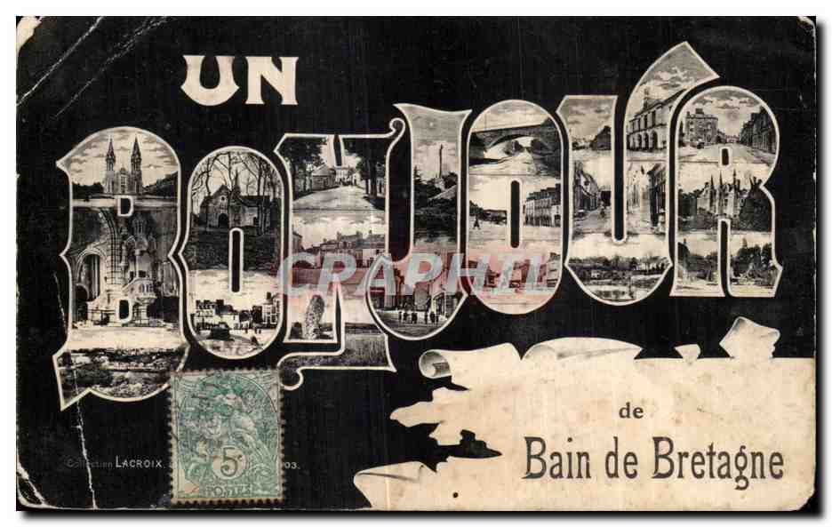 CPA Un Bonjour de Bain de Bretagne