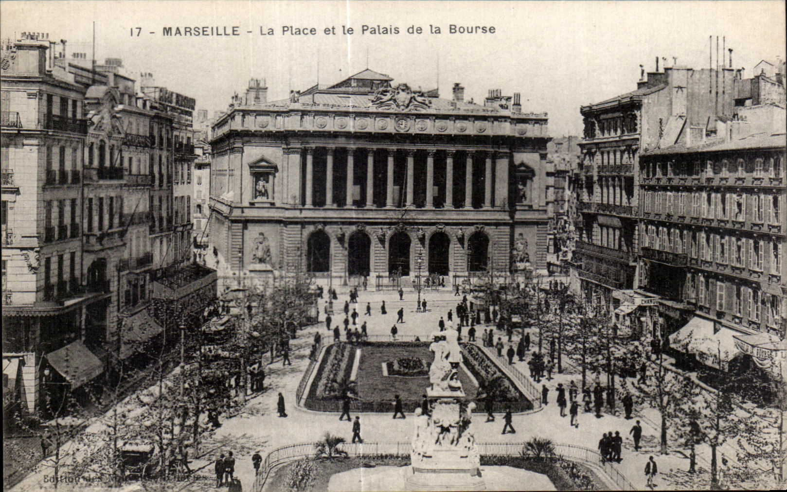 CPA Marseille La Place et le Palais de la Bourse