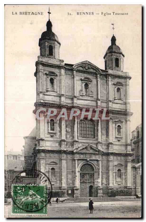 CPA La Bretagne Rennes Eglise Toussaint