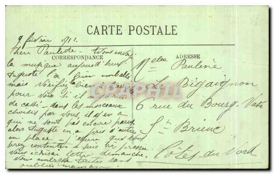 CPA Paris La Basilique du Sacre de Montmartre Coeur  — Rückseite