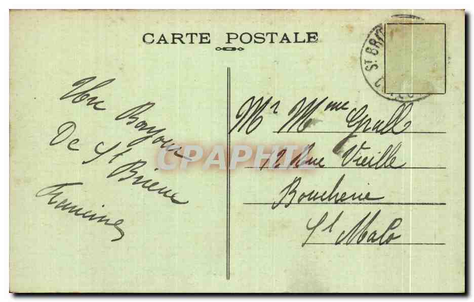 Saint-Brieuc - Cathédrale et Hôtel de Ville — Collection F. Frizand, n° 8552 — Verso