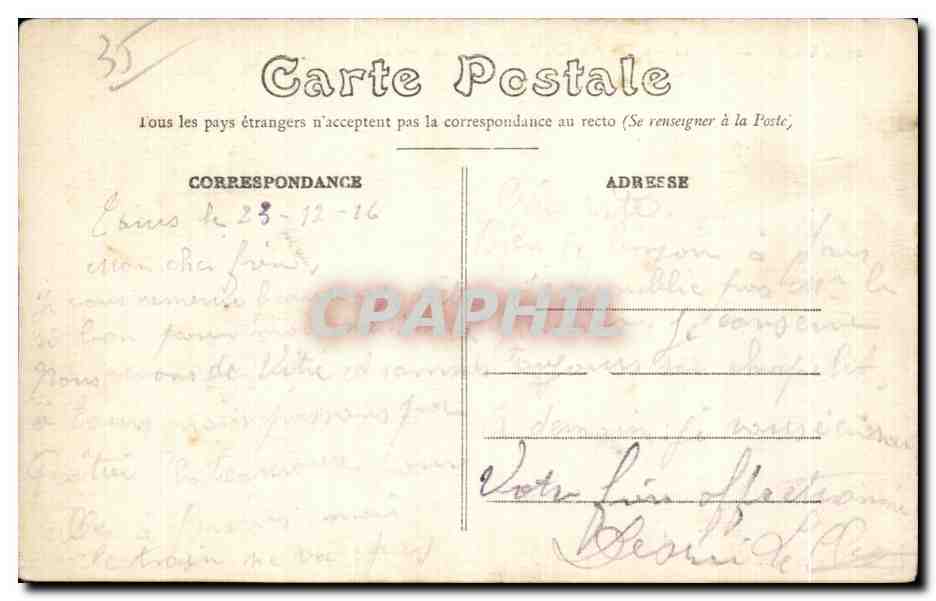 Vitré (Il-et-V) — Le Château, La Tour St-Laurent et le Châtelet — E. Mary Rousselière, édit Ren. cs — Verso