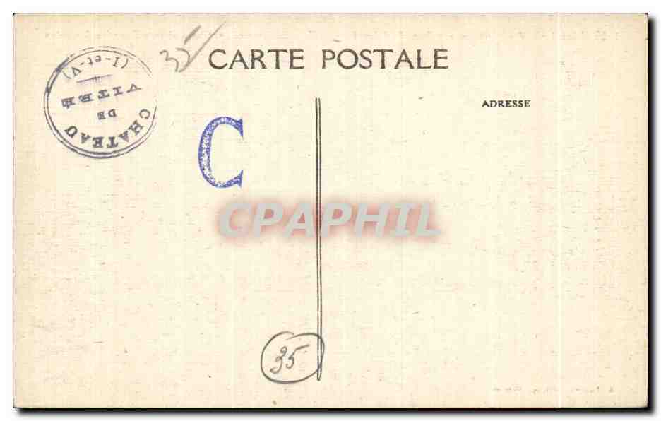 Vitré (Il.&V) - Château des Ducs de Trémoille - La Tour St-Laurent, le Châtelet et la Tour des Archives — Achterkant