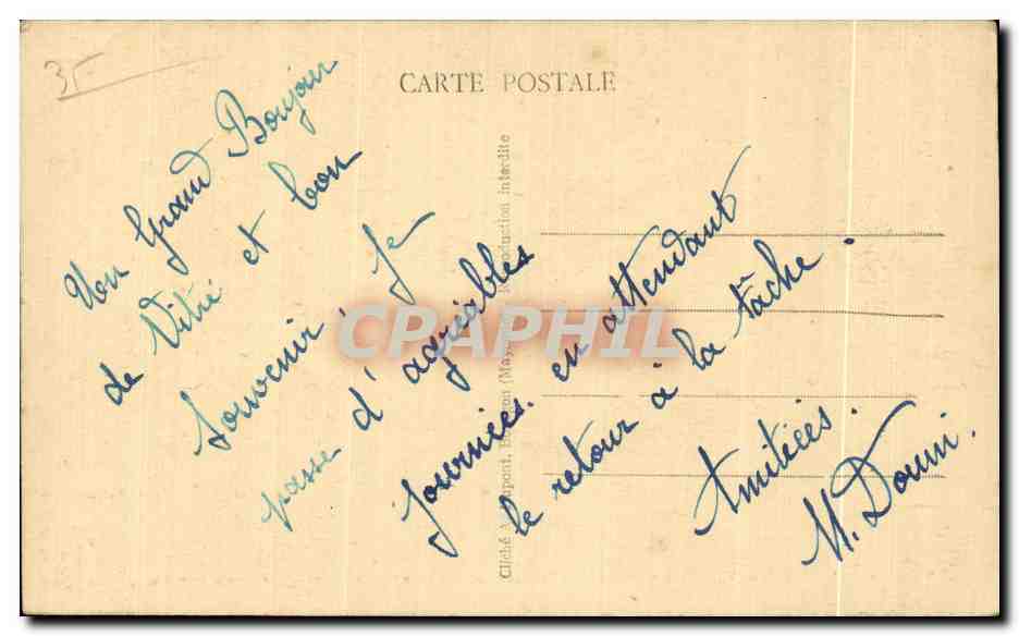 CPA Vitre Stitue de Madame la Marquise Marie de Sevigne — Rückseite