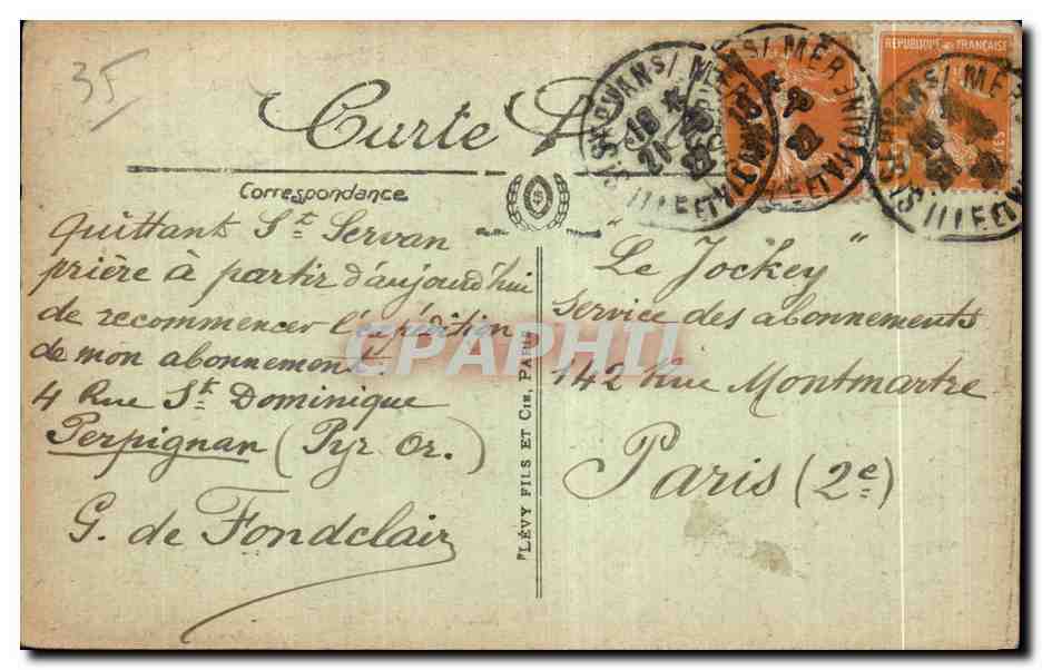 CPA Dinard La Cale a Maree Basse The Landing Place at Law Water — Rückseite