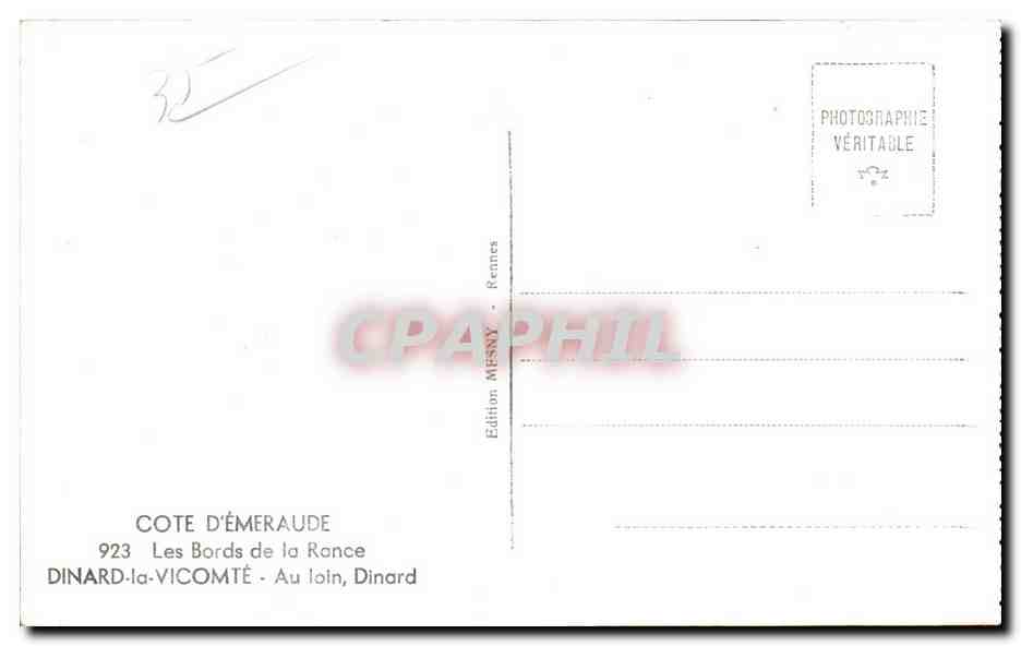 CPA Dinard cote D Emeraude Les Bards de la Rance  — Verso