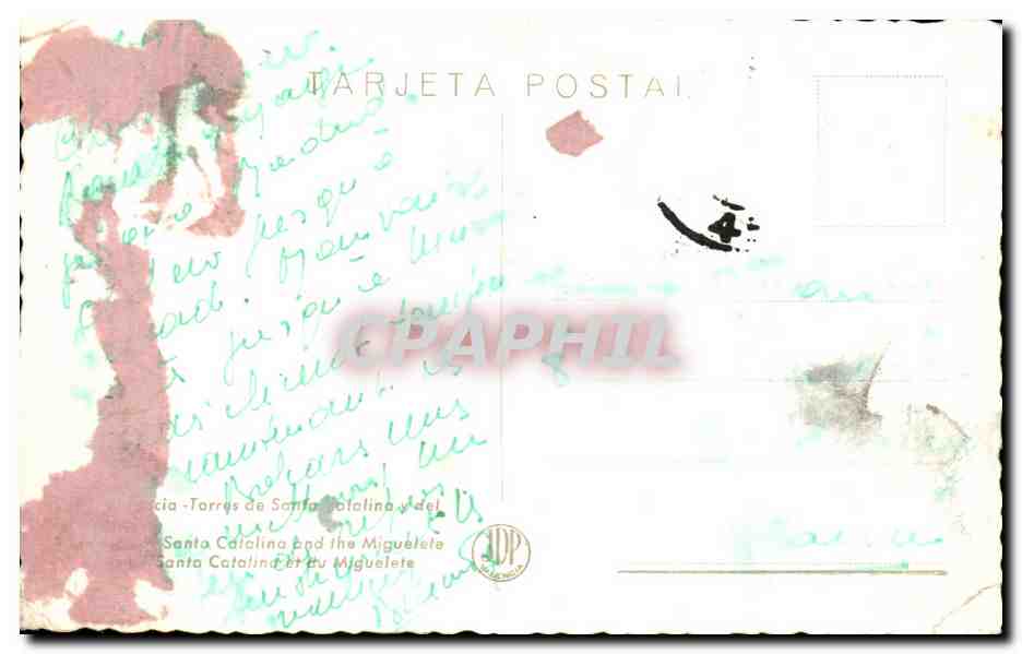 CPA Espana Torres de Sanifa dalalina del Santa — Back