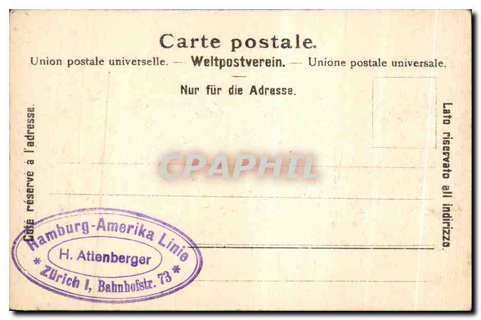 CPA Zurich Tonhalle  — Verso